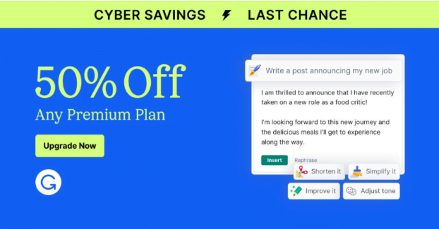 Grammarly Cyber Monday Deal 