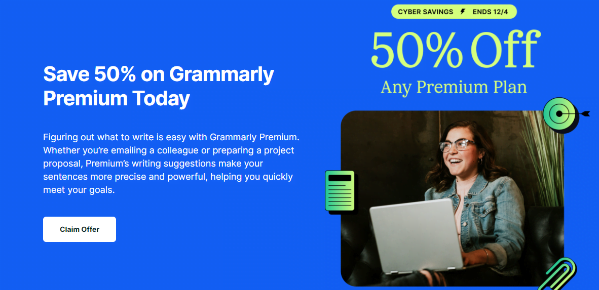 Grammarly Cyber Monday Discount offers