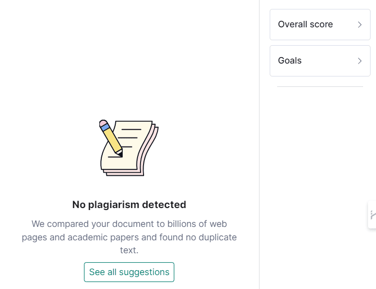 Plagiarism Detection Page