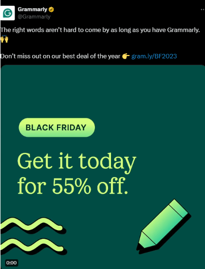 Grammarly Black Friday sale