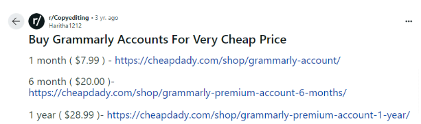Grammarly Premium Discount Reddit
