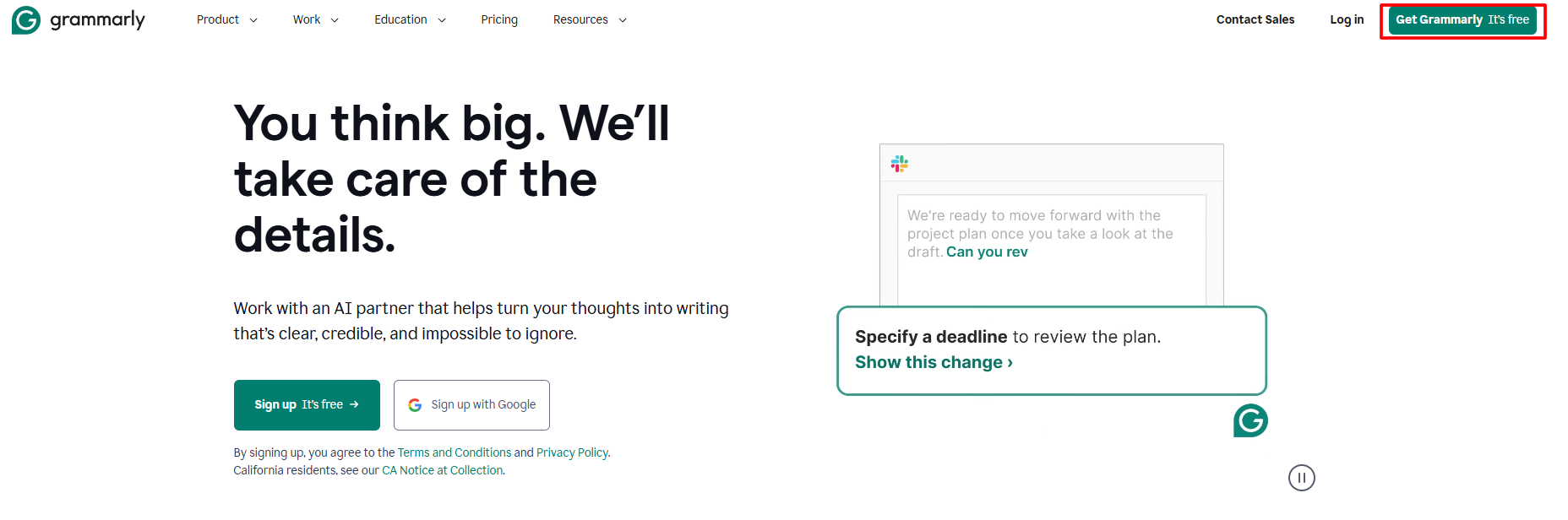 Official Grammarly website Official Grammarly website